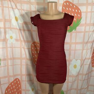Y2k WetSeal Juniors Wavy Textured Bodycon Mini Dress Size Small